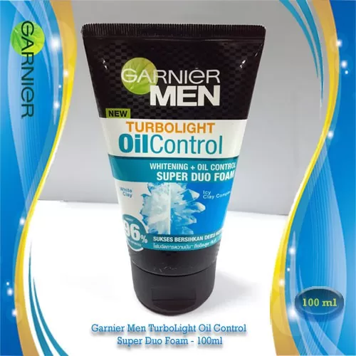 Garnier Men Turbo Light Oil Control Super Duo Foam 100ml - image 3