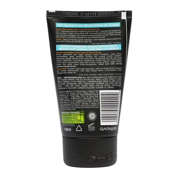 Garnier Men Turbo Light Oil Control ICY Scrub 100ml - image 4