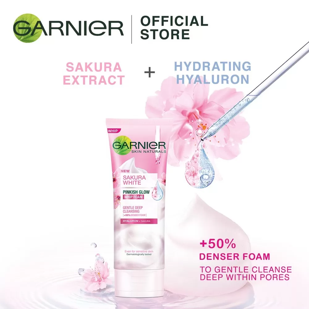 Garnier Sakura White Pinkish Glow Whip Foam100g - image 3
