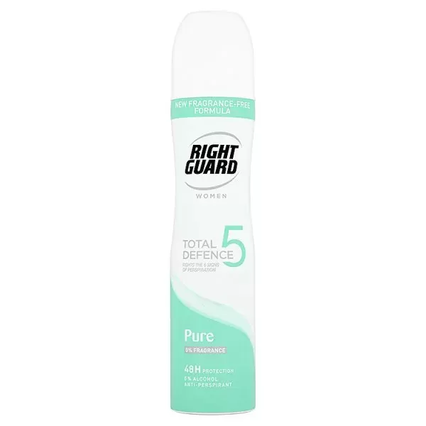 Right Guard Women Total Defence 5 Pure Deodorant 250ml - image 1