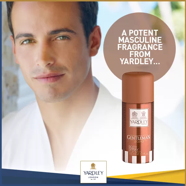 YARDLY London English Gentleman Legend Body Spray 150ml - image 4