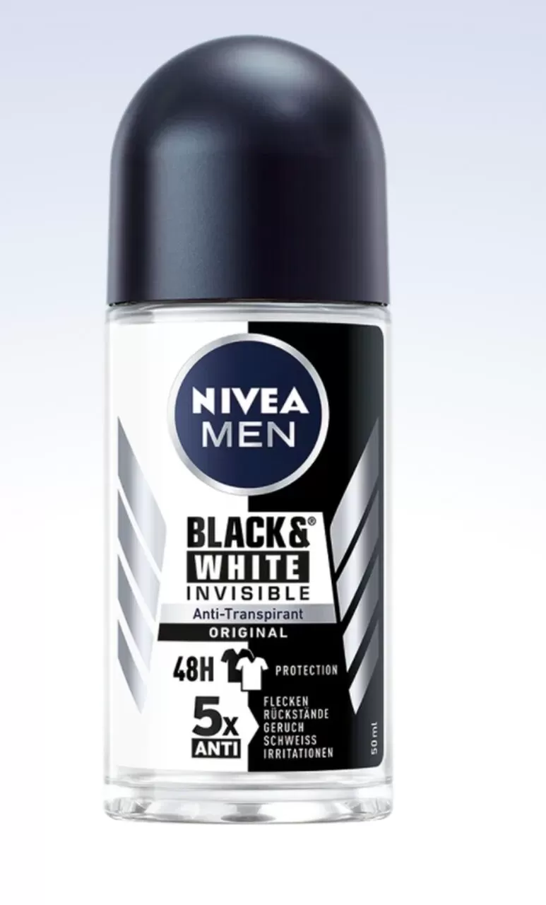 Nivea Men Roll On Black & White Clear 50ml Deodorant - image 5