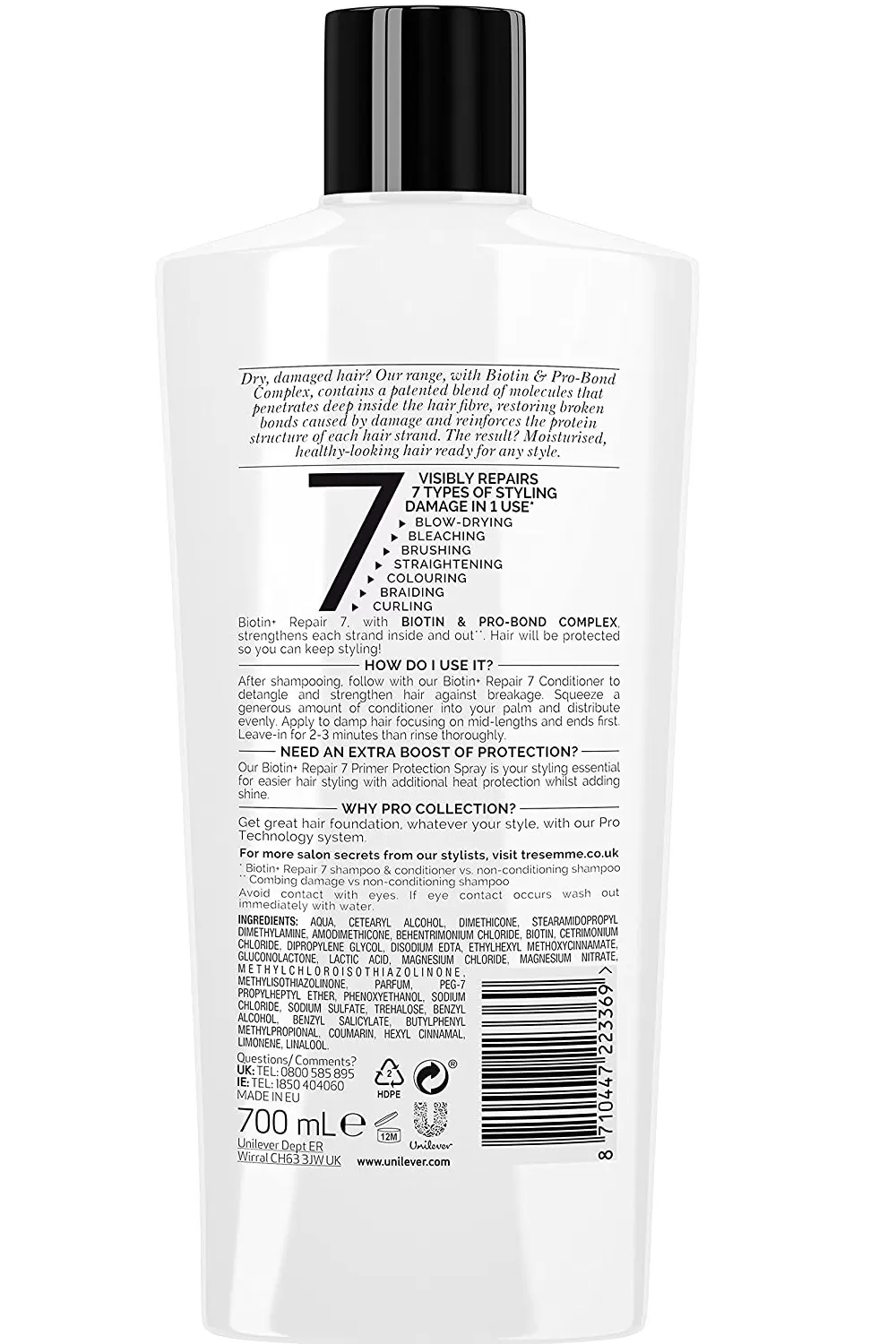 Tresemme Smooth Hydrating And Moisturising Biotin Conditioner 700ml - image 3