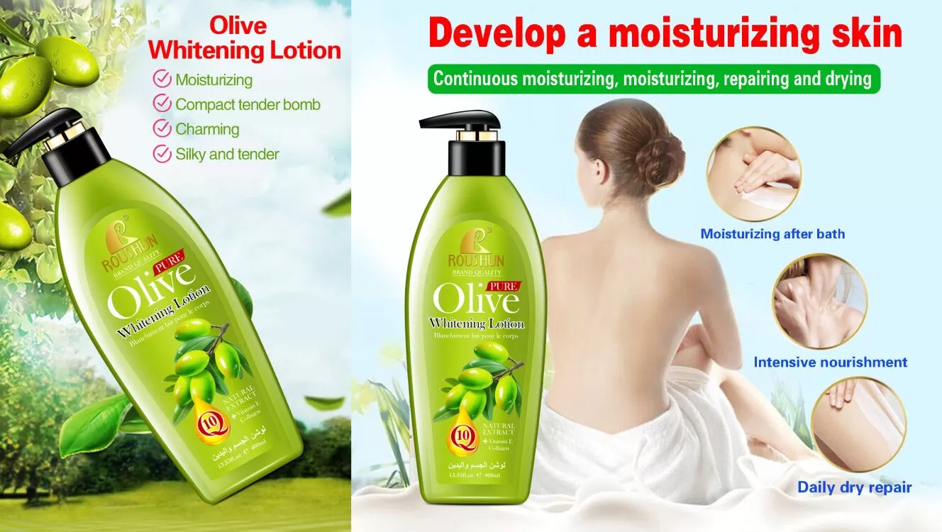 Roushun Brand Quality Pure Olive Body Lotion 400ml - image 2