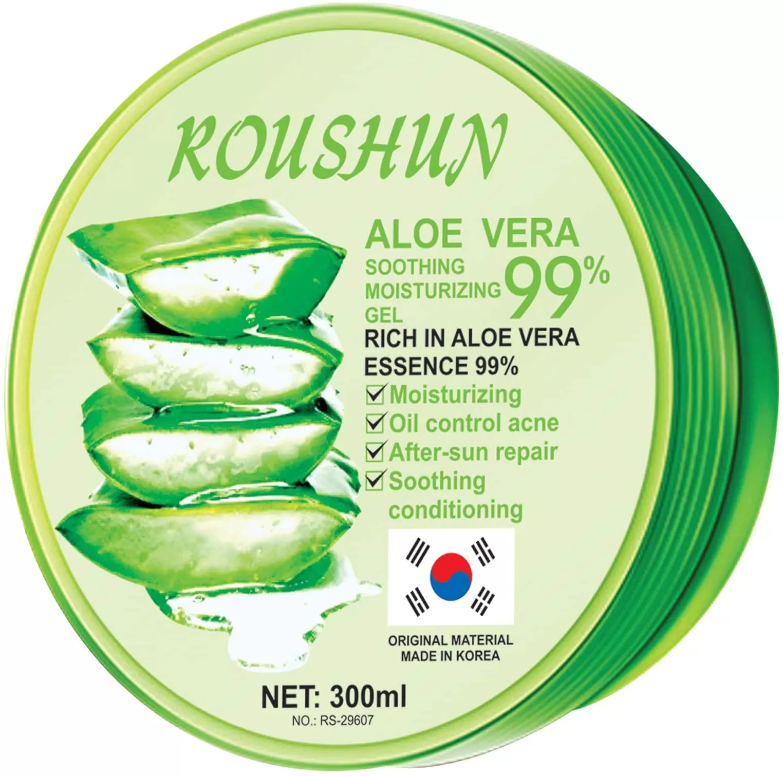 Roushun Soothing Moisture Aloe Vera Gel 99% 300ml - image 8