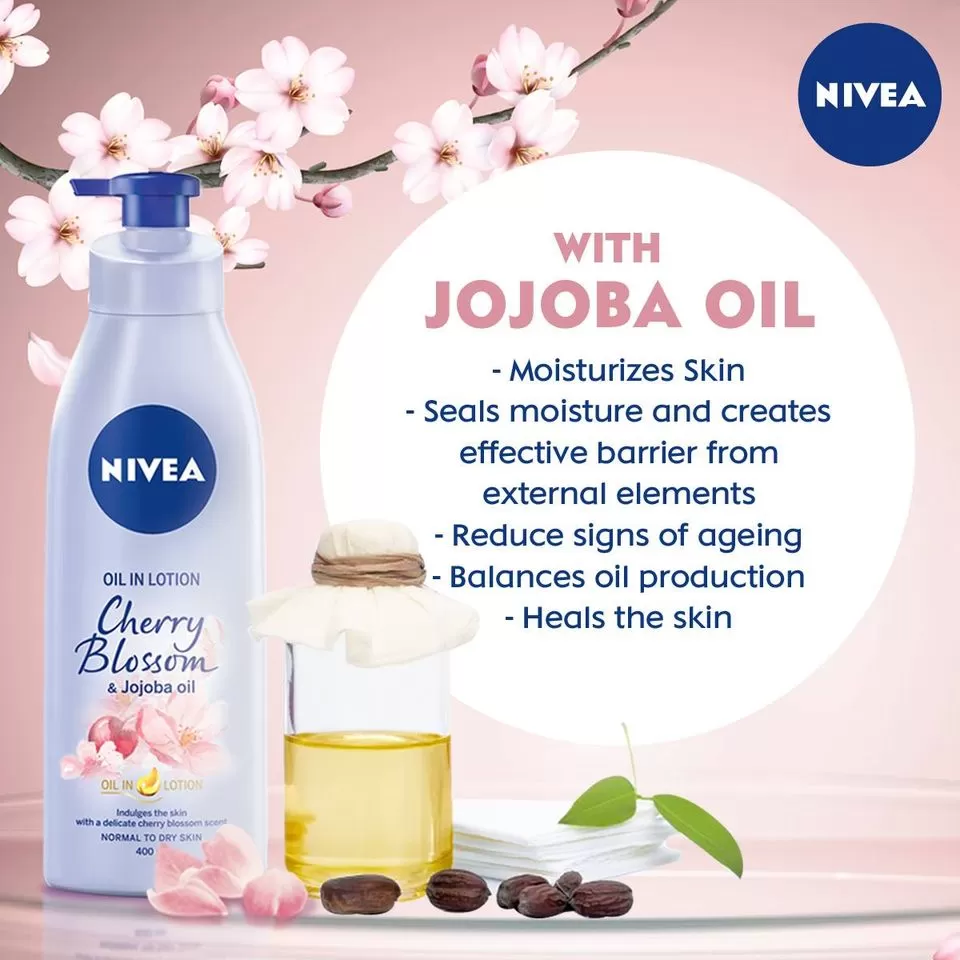 Nivea Cherry Blossom Body Lotion 400ml With Jojoba Oil - image 5