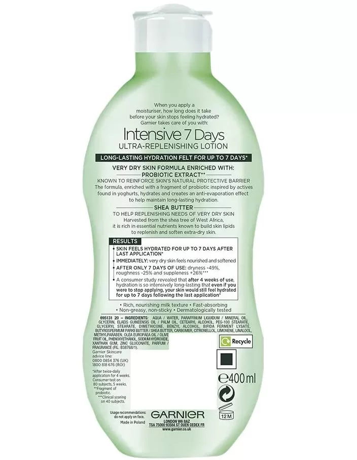 Garnier Shea Butter Body Lotion 400ml Moisturizing - image 4