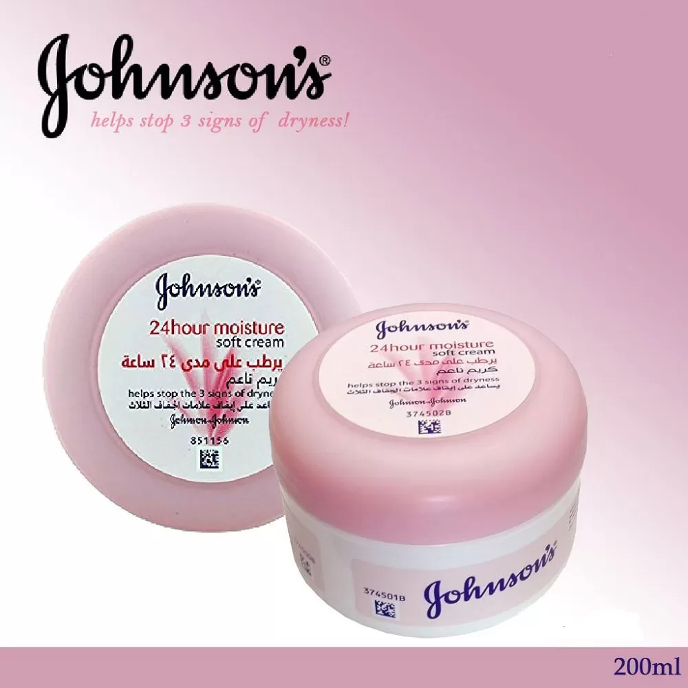 Johnsons 24 Hour Moisture Soft Cream 100ml Skin Care - image 1