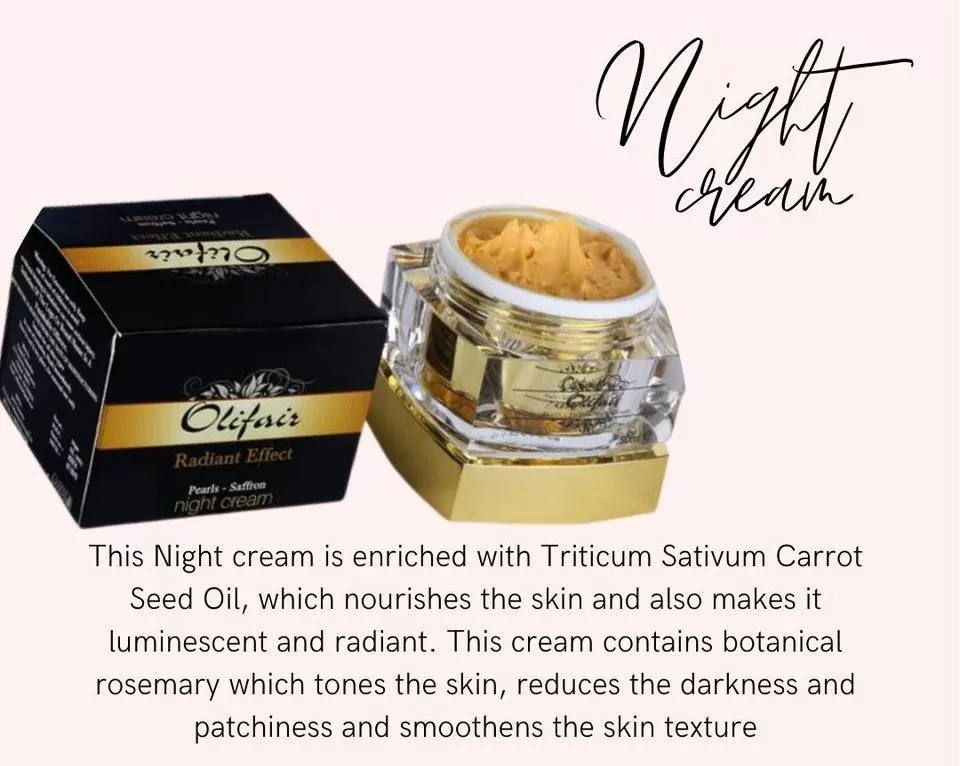 Olifair Pearls Whitening Night Face Cream 50ml Radiant - image 3
