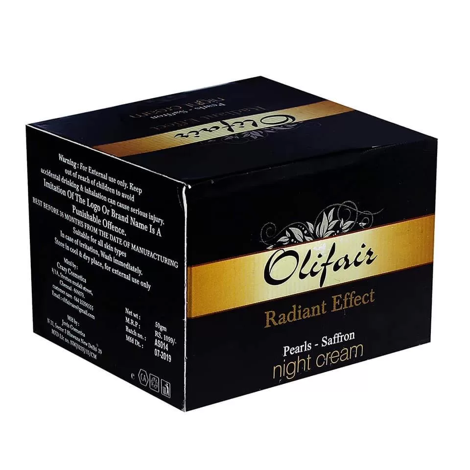 Olifair Pearls Whitening Night Face Cream 50ml Radiant - image 6