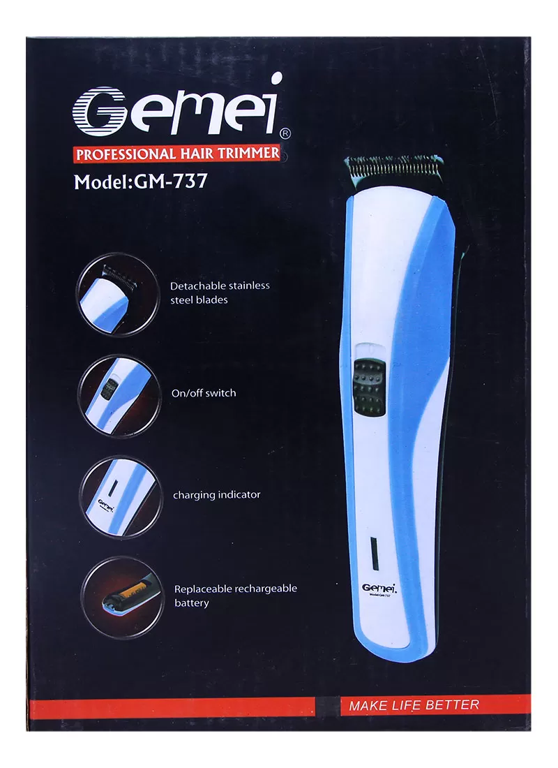 Gemie GM-737 Professional Hair Trimmer Clipper Rechargeable - image 8