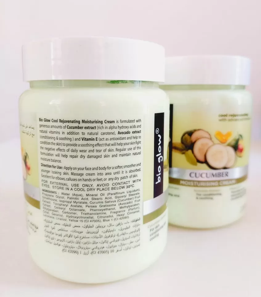 Bio Glow Cucumber Face & Body Moisturizing Cream 500ml - image 3
