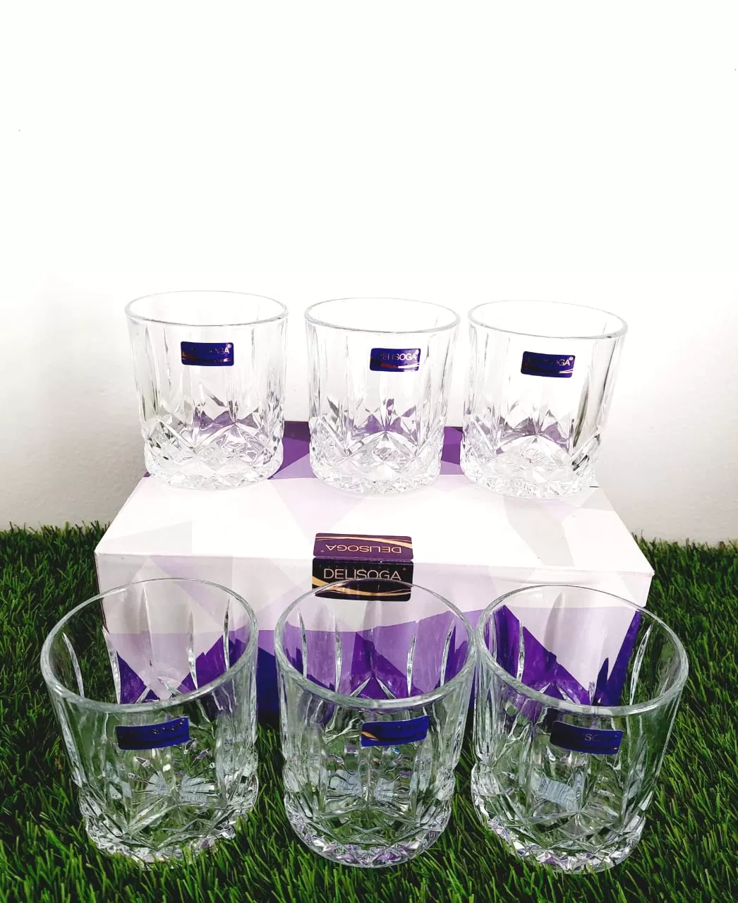 Delisoga Whiskey Glass 340ml 6Pcs Set Wine Diner - image 2