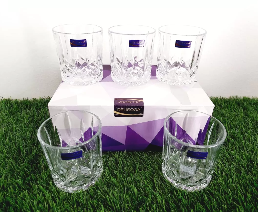 Delisoga Whiskey Glass 340ml 6Pcs Set Wine Diner - image 3
