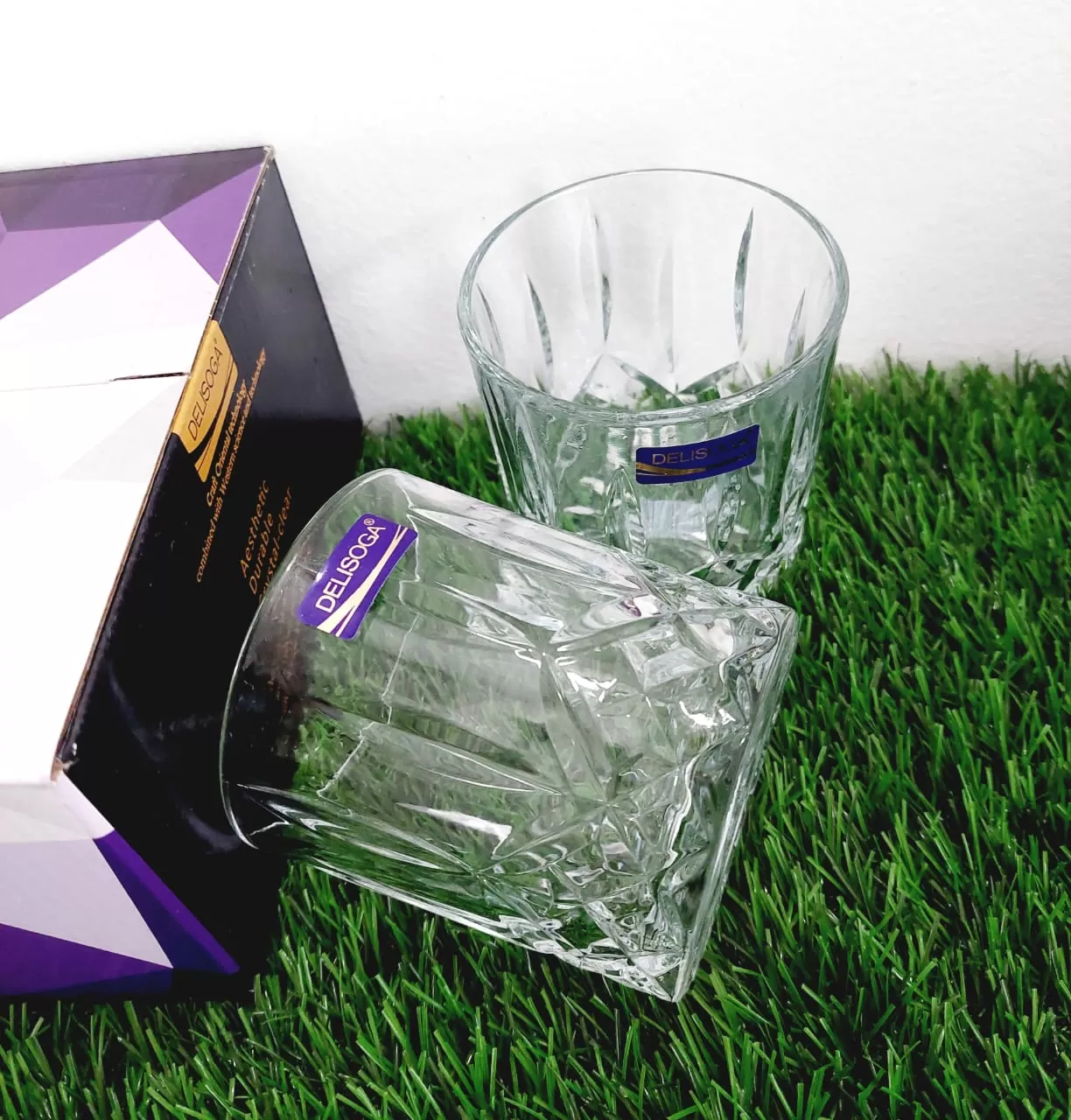 Delisoga Whiskey Glass 340ml 6Pcs Set Wine Diner - image 7
