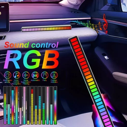 RGB acoustic pickup rhythm lamp USB car desktop LED