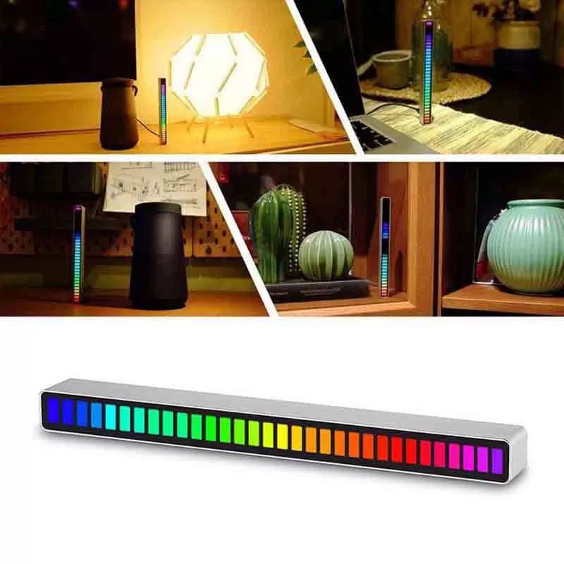RGB acoustic pickup rhythm lamp USB car desktop LED - image 5