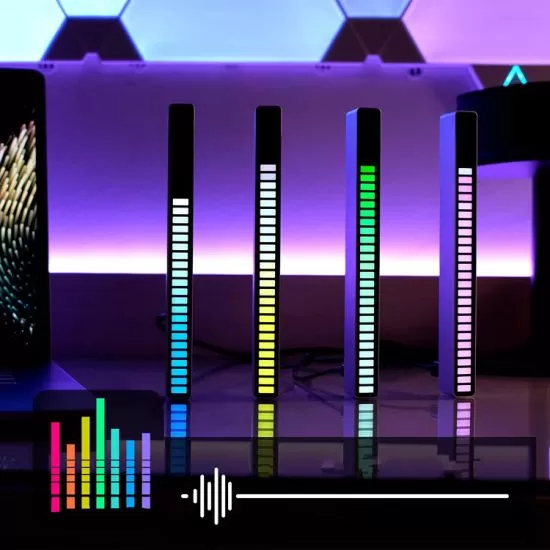 RGB acoustic pickup rhythm lamp USB car desktop LED - image 6