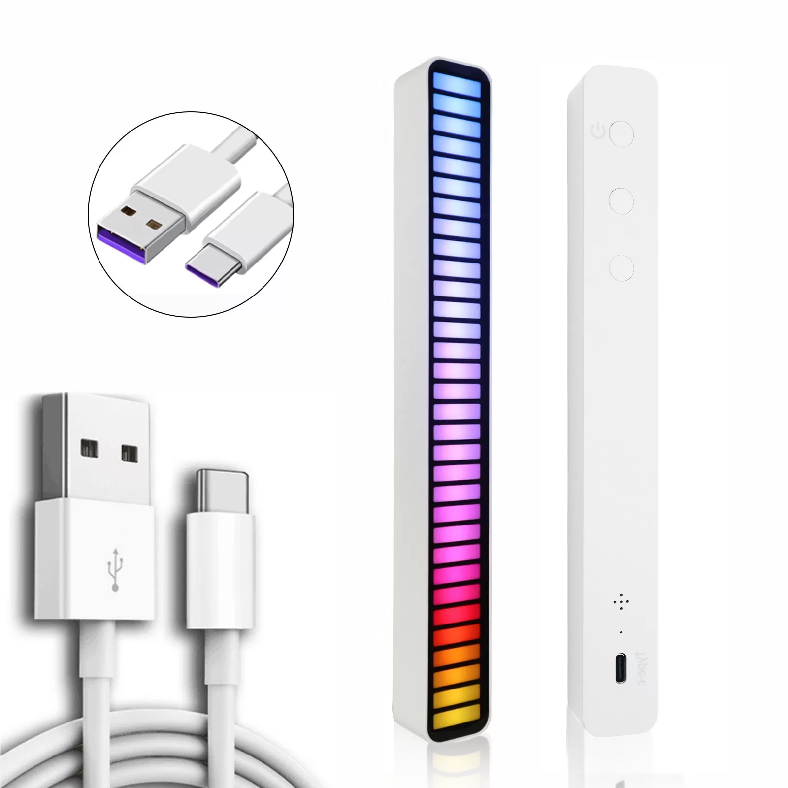 RGB acoustic pickup rhythm lamp USB car desktop LED - image 7