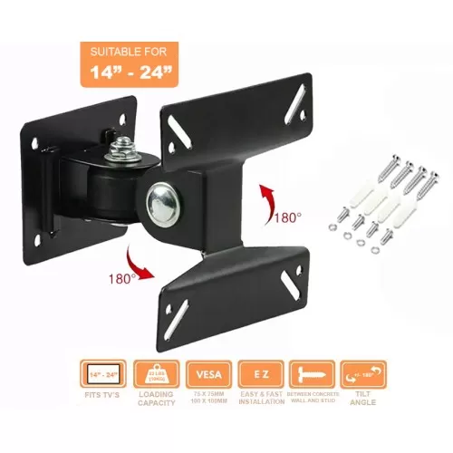 14-24 inch Full Motion LED LCD TV Wall Mount - image 2