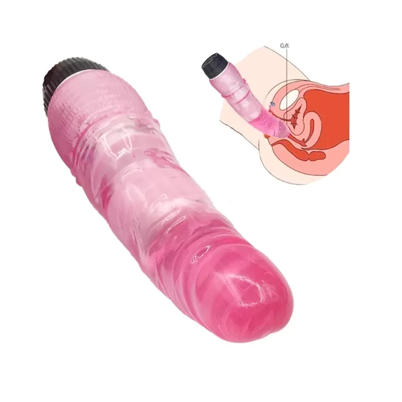 20cm Realistic Crystal Dildo Vibrators Multi Speed - image 4