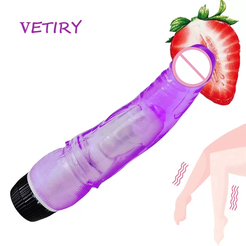 20cm Realistic Crystal Dildo Vibrators Multi Speed - image 3