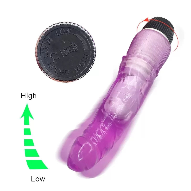 20cm Realistic Crystal Dildo Vibrators Multi Speed - image 7