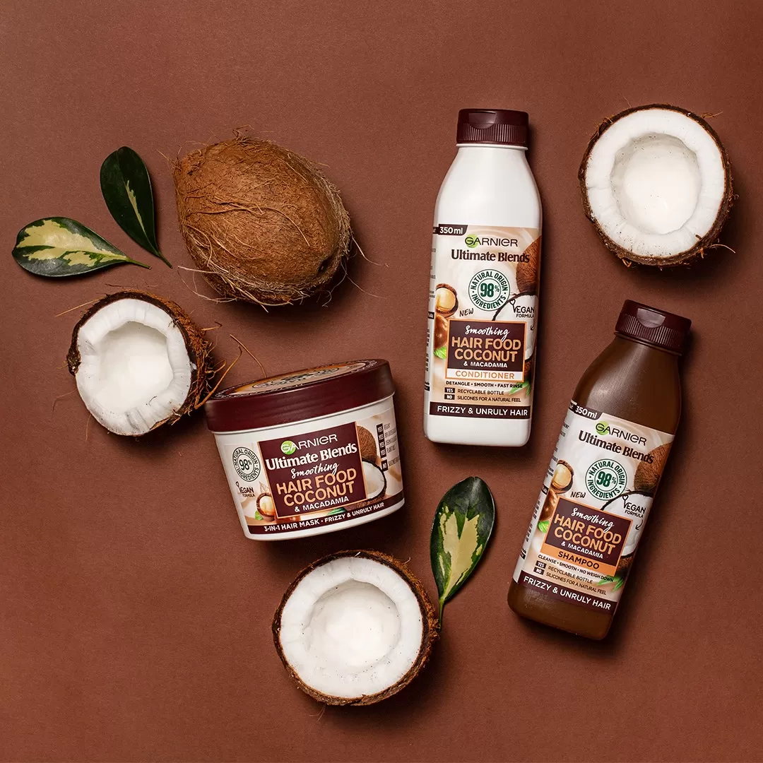 Garnier Hair Food Shampoo Conditioner 3 In 1 Coconut - image 1
