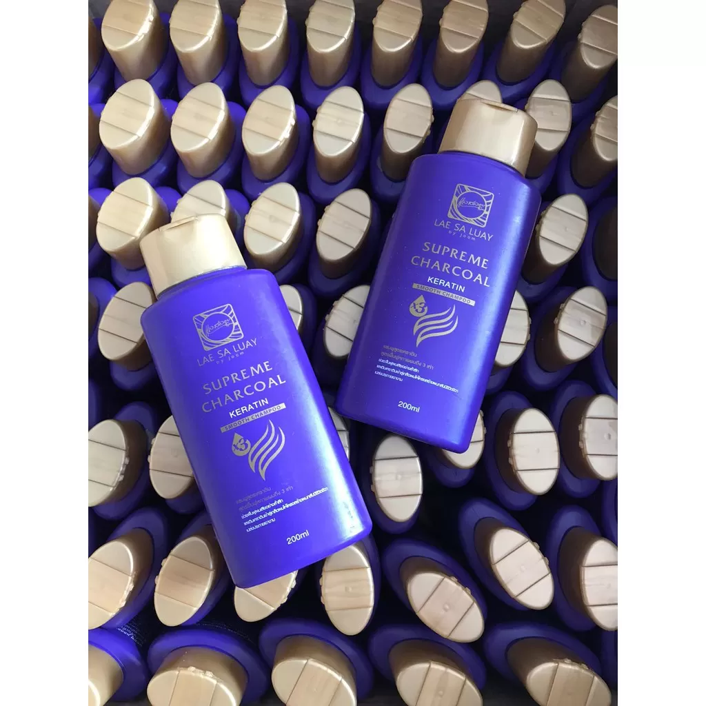 Lae Sa Luay Supreme Charcoal Keratin Shampoo 200ml