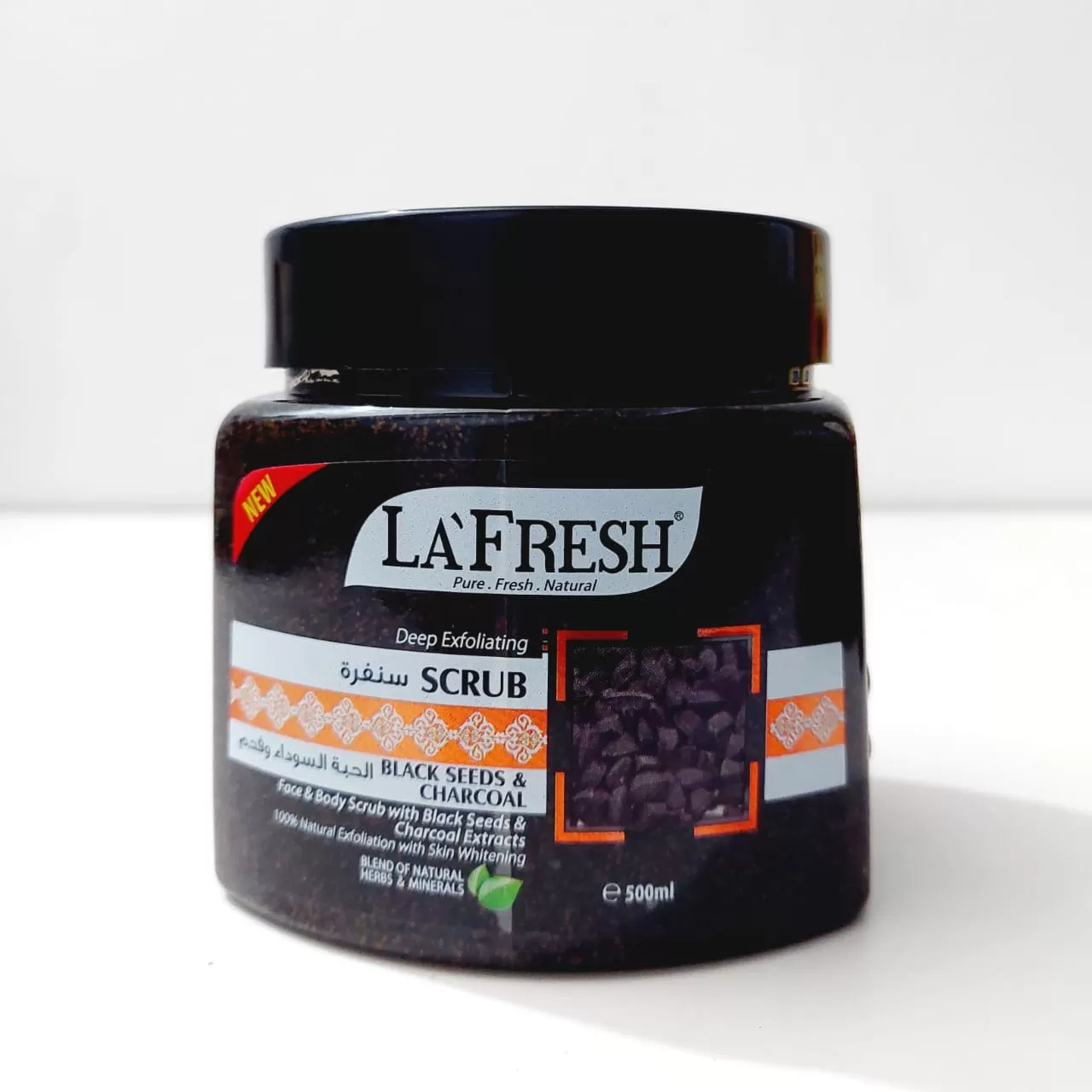 Lafresh Black Seeds & Charcoal Face & Body Scrub 500ml
