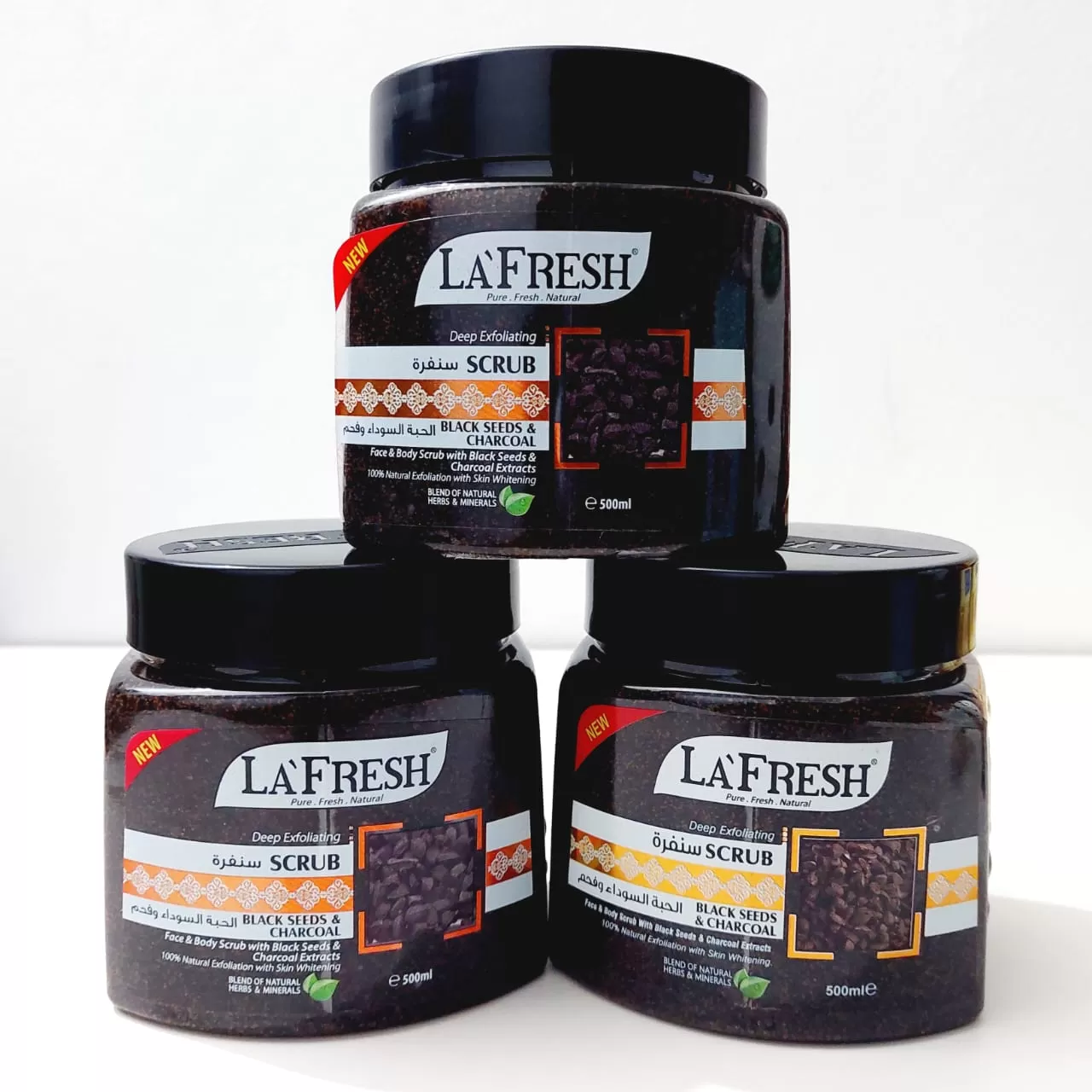 Lafresh Black Seeds & Charcoal Face & Body Scrub 500ml - image 2