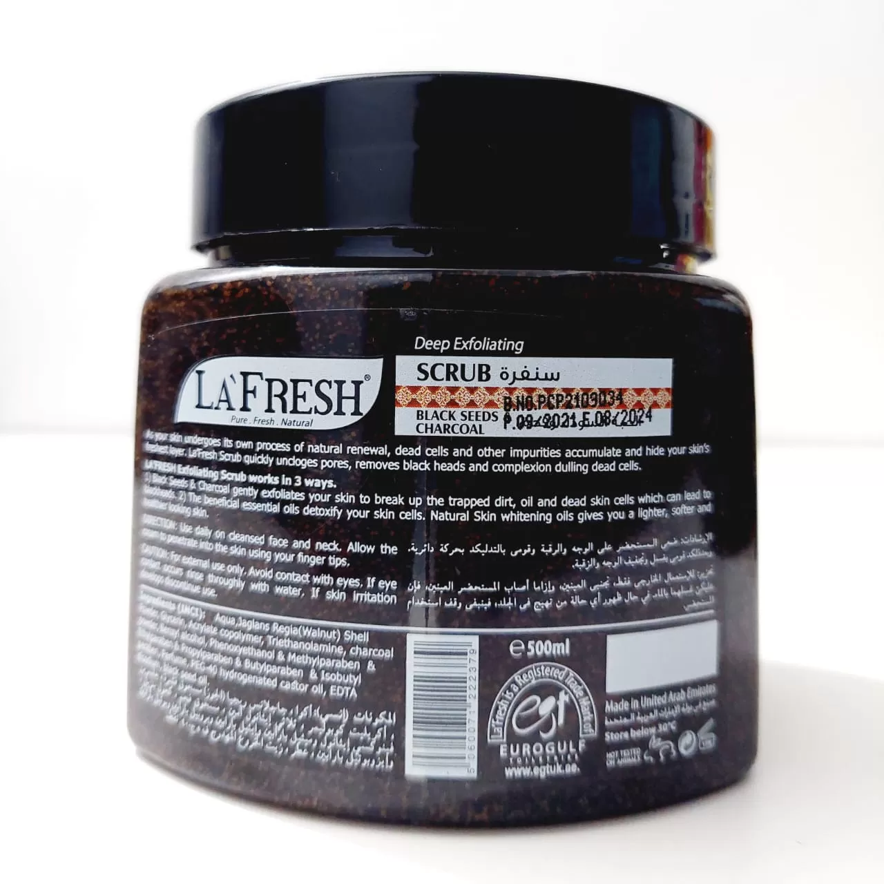 Lafresh Black Seeds & Charcoal Face & Body Scrub 500ml - image 5
