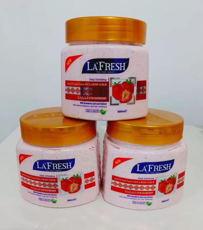 Lafresh Strawberry Face & Body Scrub 500ml Skin Care