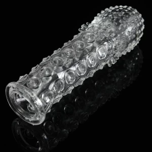 silicon reusable and penis extendable condom  D sex toy