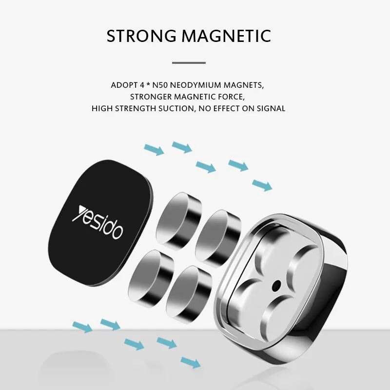 YESIDO C81 Super Mini Mobile Phone Magnetic Mount - image 5