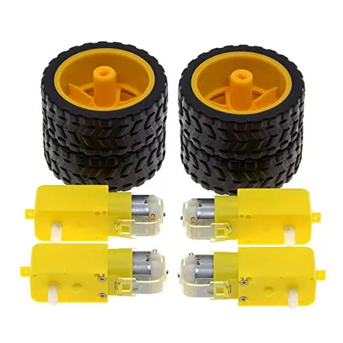 Smart Car Robot Plastic Tire Wheel with DC\ Gear Motor - image 2