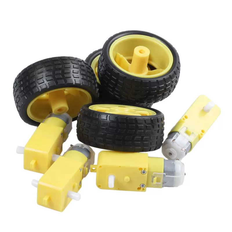 Smart Car Robot Plastic Tire Wheel with DC\ Gear Motor