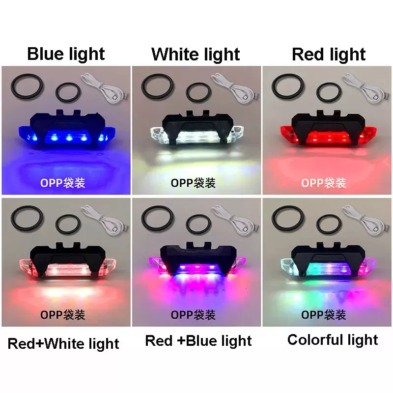 Bicycle Light Waterproof Rear Tail Light Rechargeable - image 3