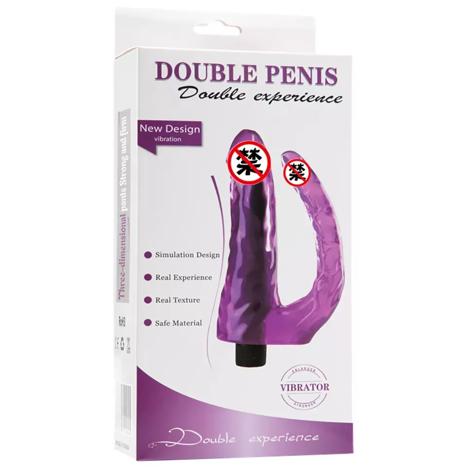 Double dildo penetrations' vibrator sex toy - image 2