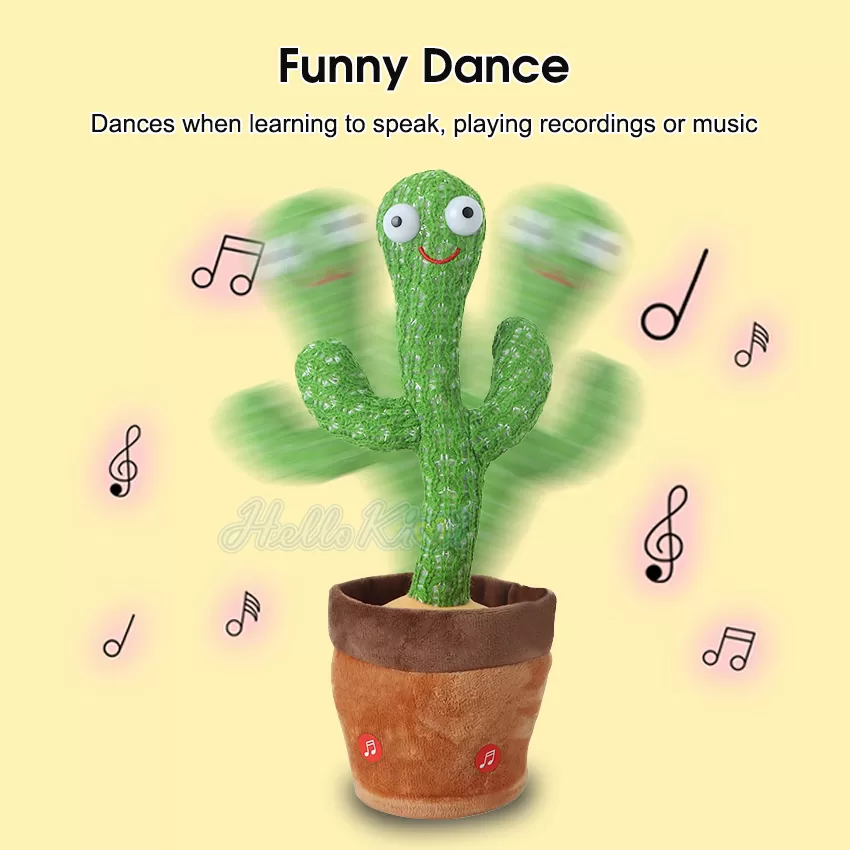 Singing, Dancing Cactus Plush Educational Toy for Kids - image 2