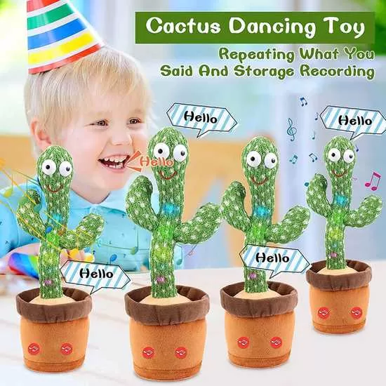 Singing, Dancing Cactus Plush Educational Toy for Kids - image 4