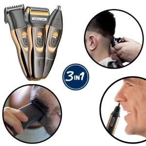 3 In 1 Hair Clipper, Shaver & Nose Beard Hair Trimme
