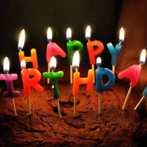 Happy Birthday Candles - Multi color cake decorations