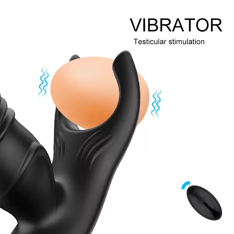 up down Telescopic Prostate anal dildo vibrator sex toy - image 3
