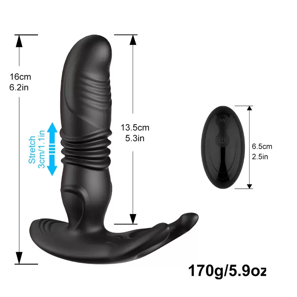up down Telescopic Prostate anal dildo vibrator sex toy - image 7