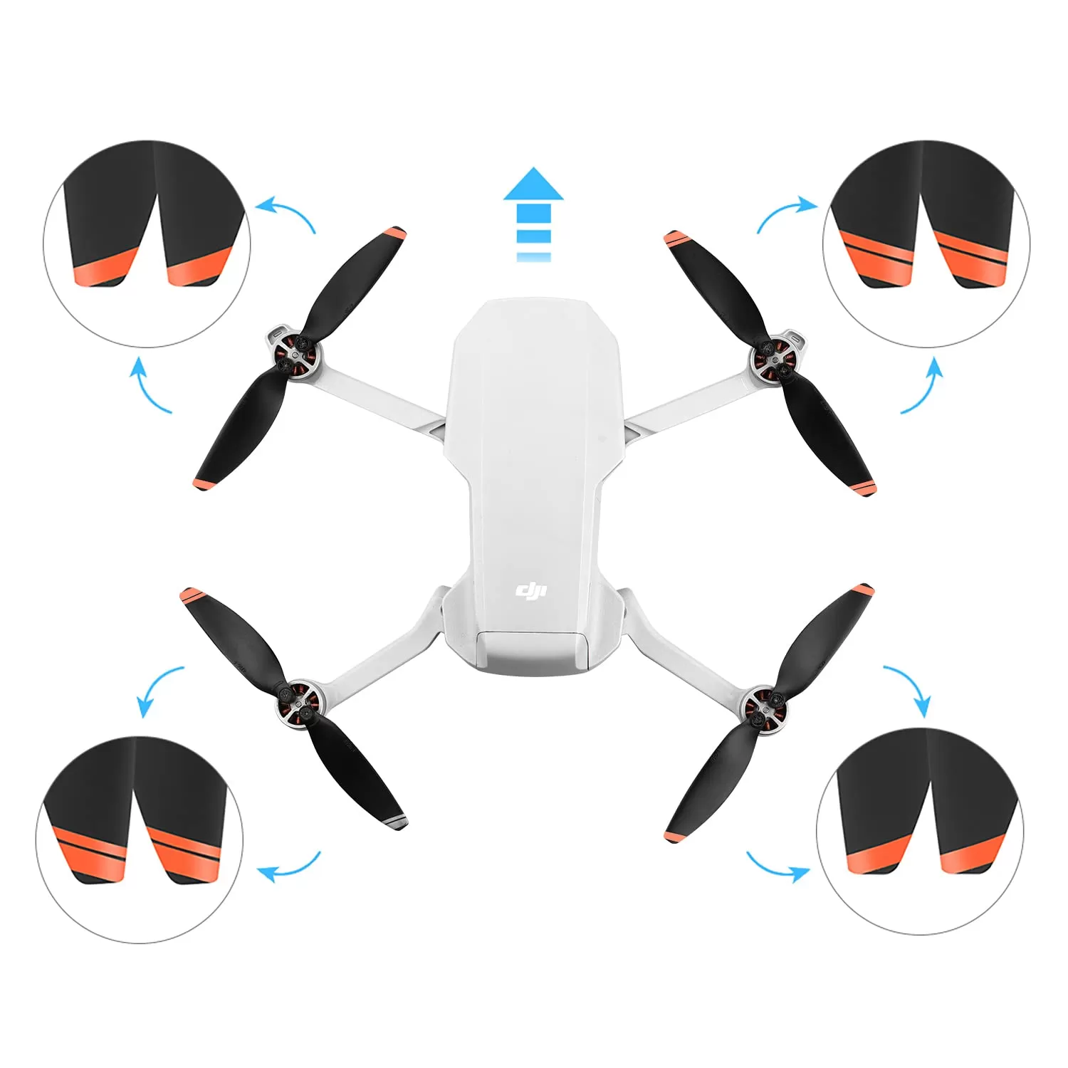 8pcs DJI Mini 2 Mini SE Propellers Low Noise - image 2