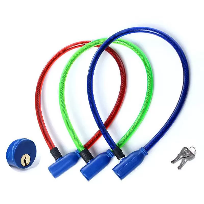 Bike Bicycle Safety Cable Lock With 2 Keys