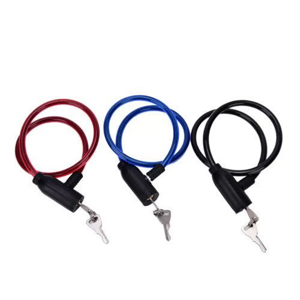 Bike Bicycle Safety Cable Lock With 2 Keys - image 2