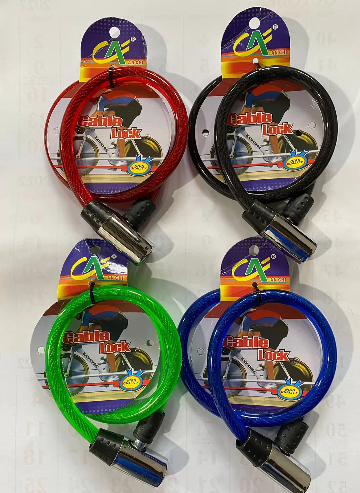 Bike Bicycle Safety Cable Lock With 2 Keys - image 3