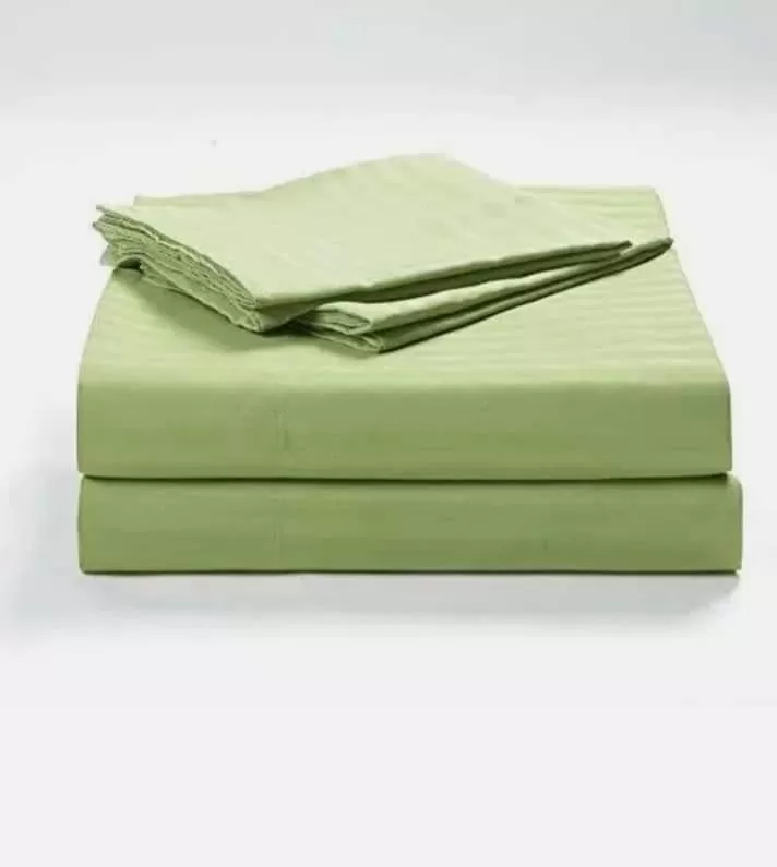 Egyptian Cotton Striped Bedsheet With 2 Pillow Covers - image 6